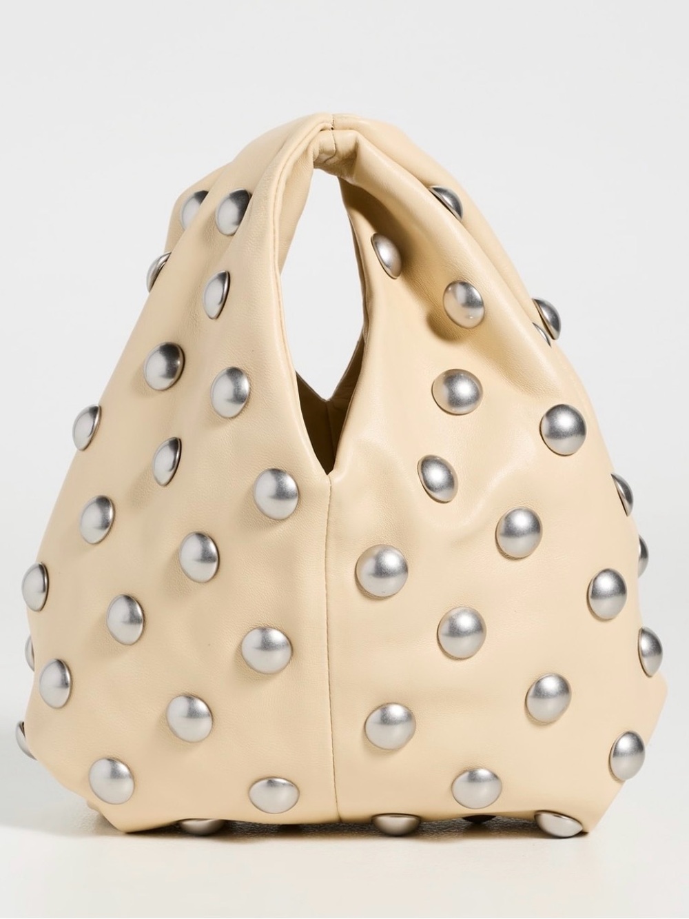 A.L.C. Simone Studded Leather Hobo Bag In Color Butter/Nickel